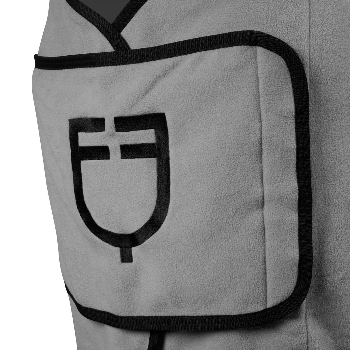 Equestro Fleece Rug With Flap Front Closure #colour_grey