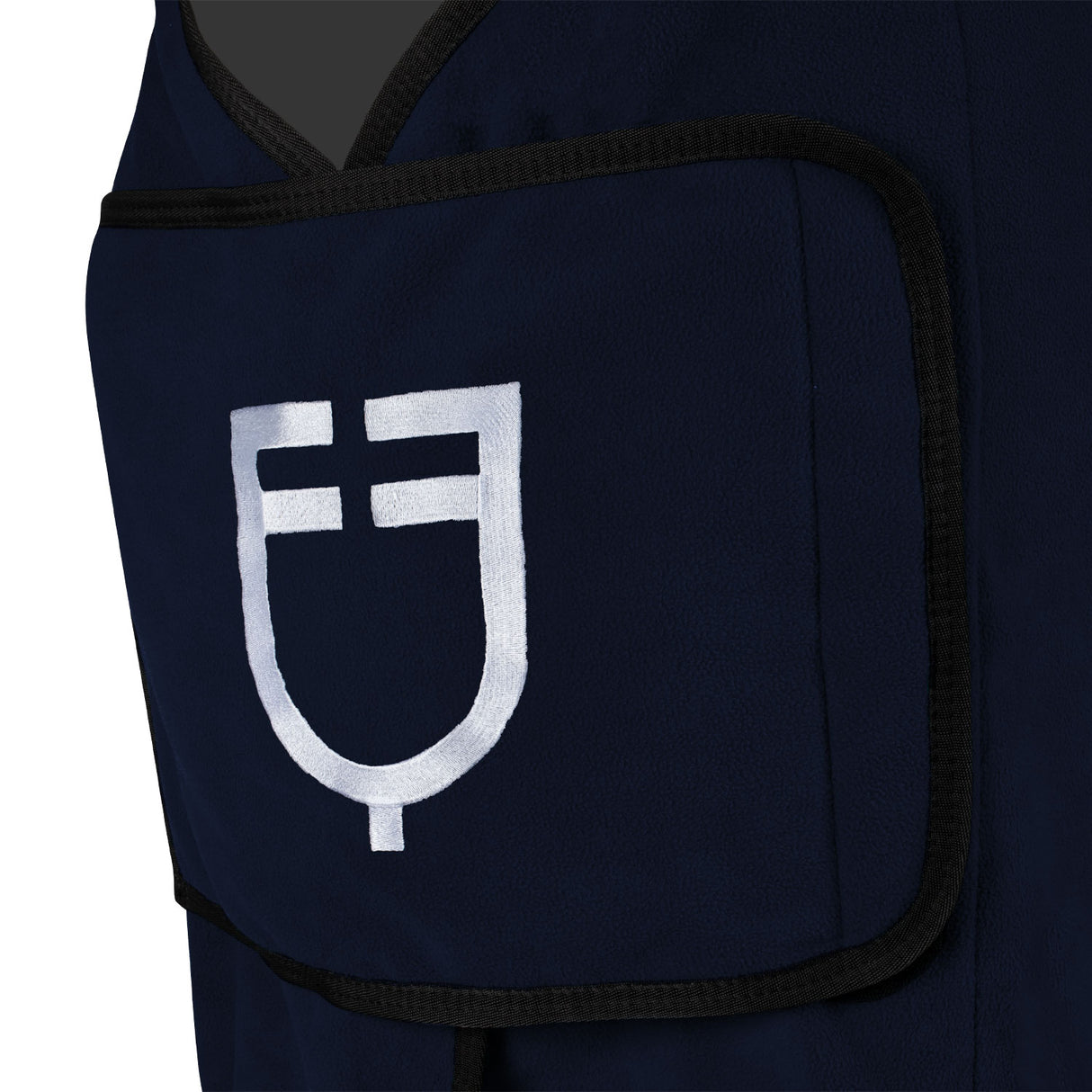 Equestro Fleece Rug With Flap Front Closure #colour_blue