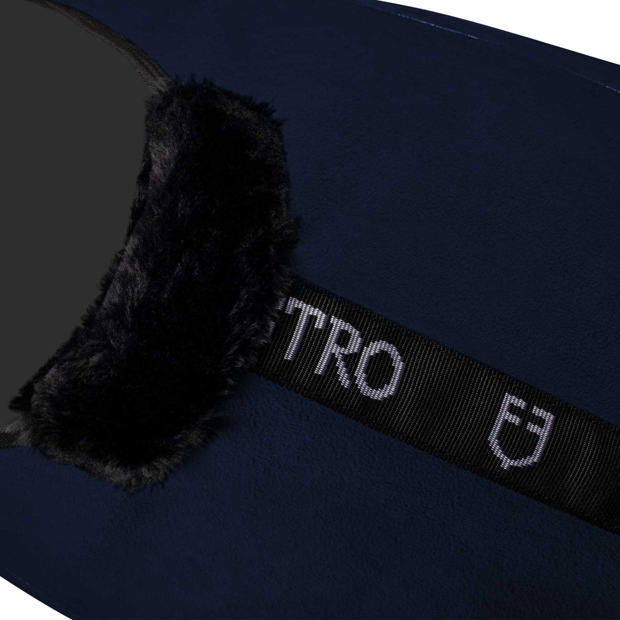 Equestro Fleece Rug With Flap Front Closure #colour_blue
