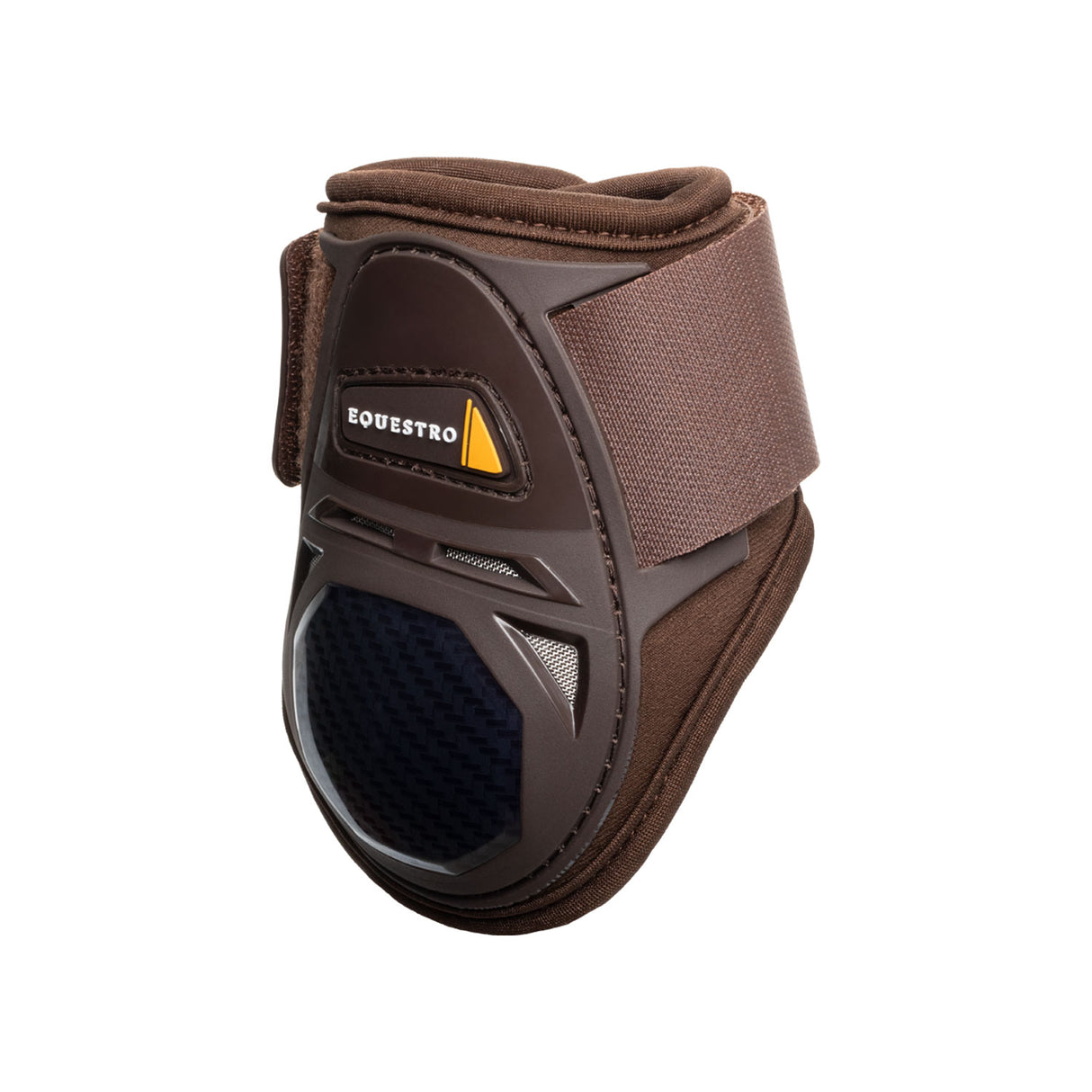 Equestro Neoprene Fetlock Boots Velcro Closure #colour_brown