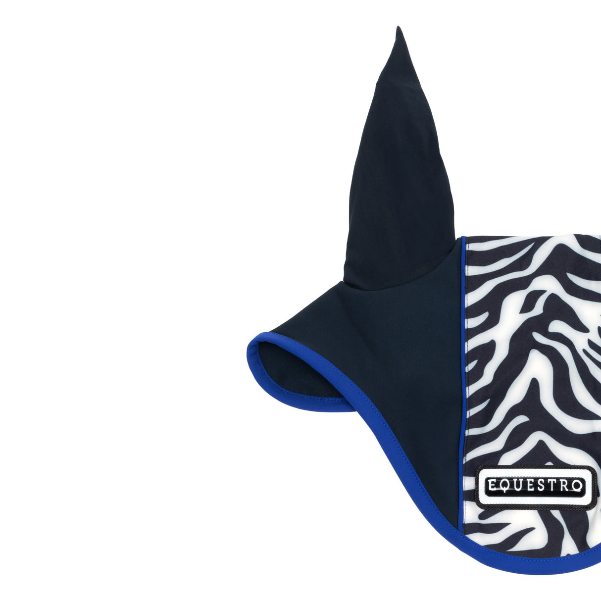 Equestro Fly Veil In Technical Fabric With Zebra Central Band