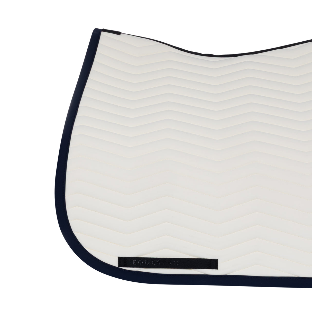 Equestro Wave Quilting Dressage Saddle Pad In Technical Fabric #colour_blue-white