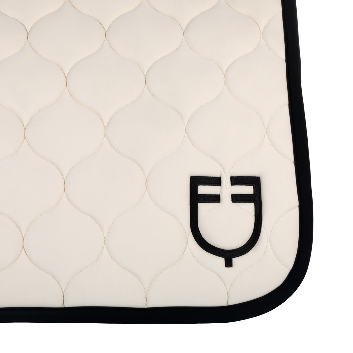 Equestro Dressage Saddle Pad With Onion Quilting #colour_beige