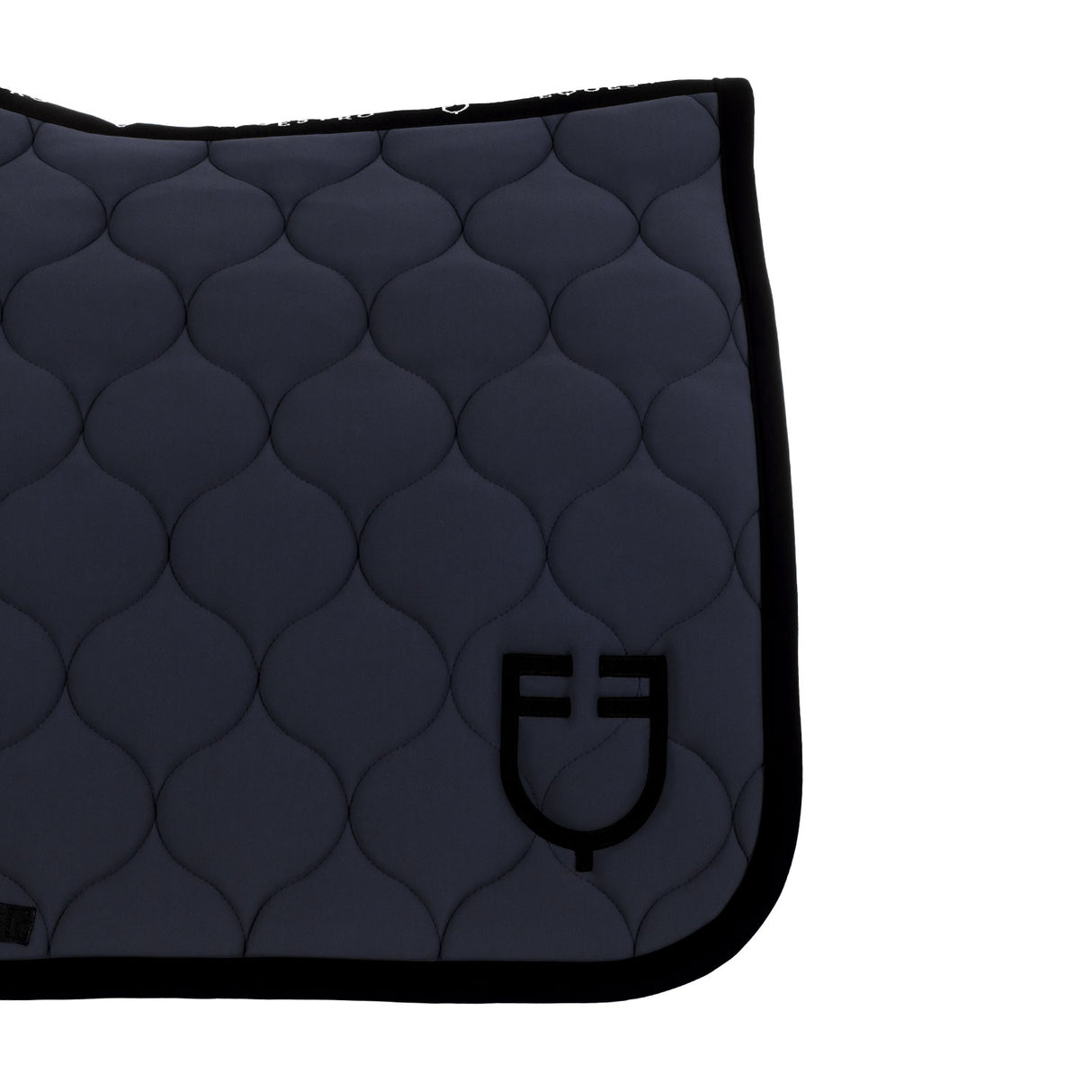 Equestro Dressage Saddle Pad With Onion Quilting #colour_blue