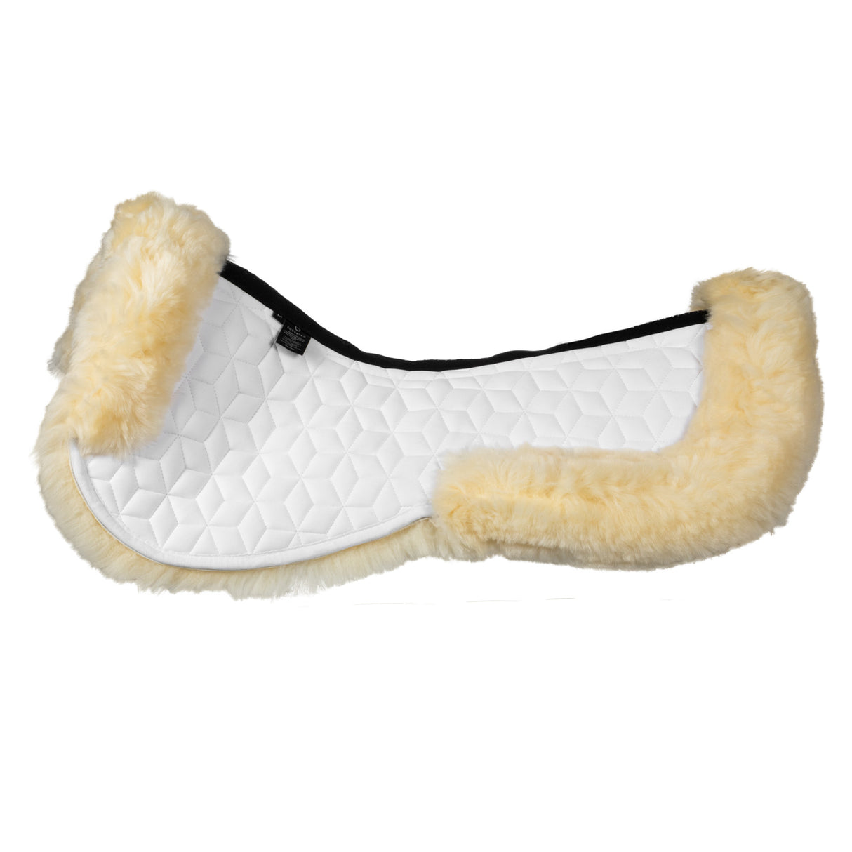 Equestro Technical Fabric Pad With Sheepskin #colour_white