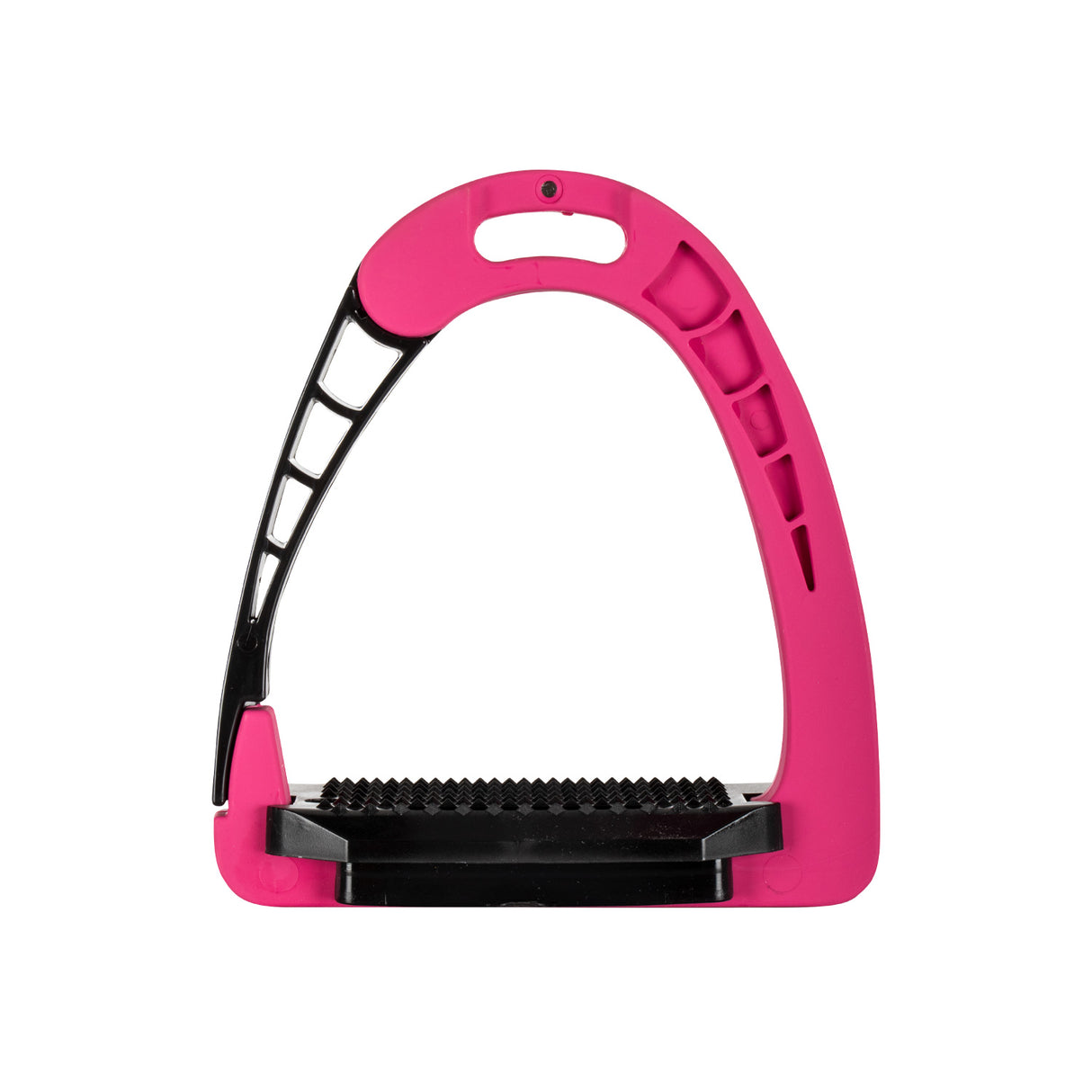 Equestro Junior Stirrups Side Opening And Wide Tread #colour_pink