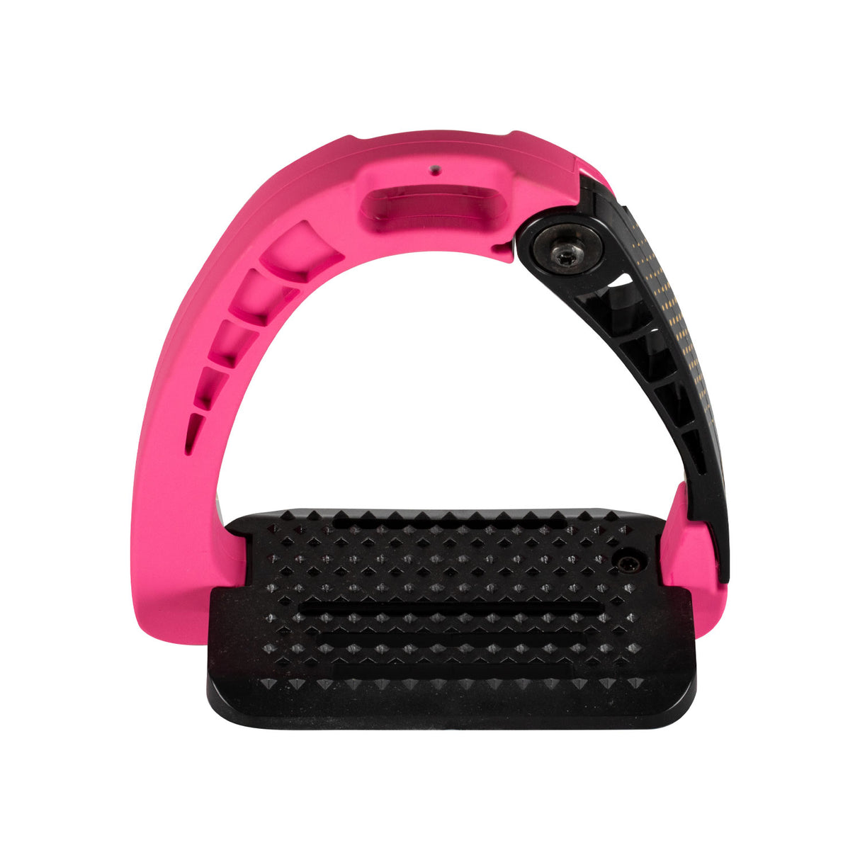 Equestro Junior Stirrups Side Opening And Wide Tread #colour_pink