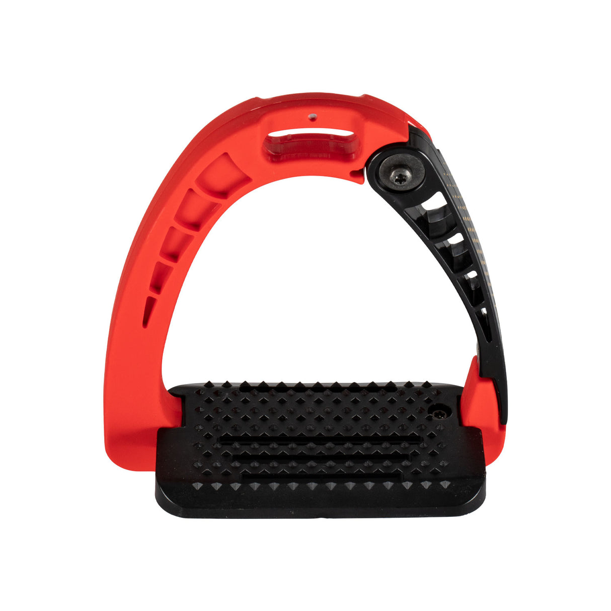 Equestro Junior Stirrups Side Opening And Wide Tread #colour_red