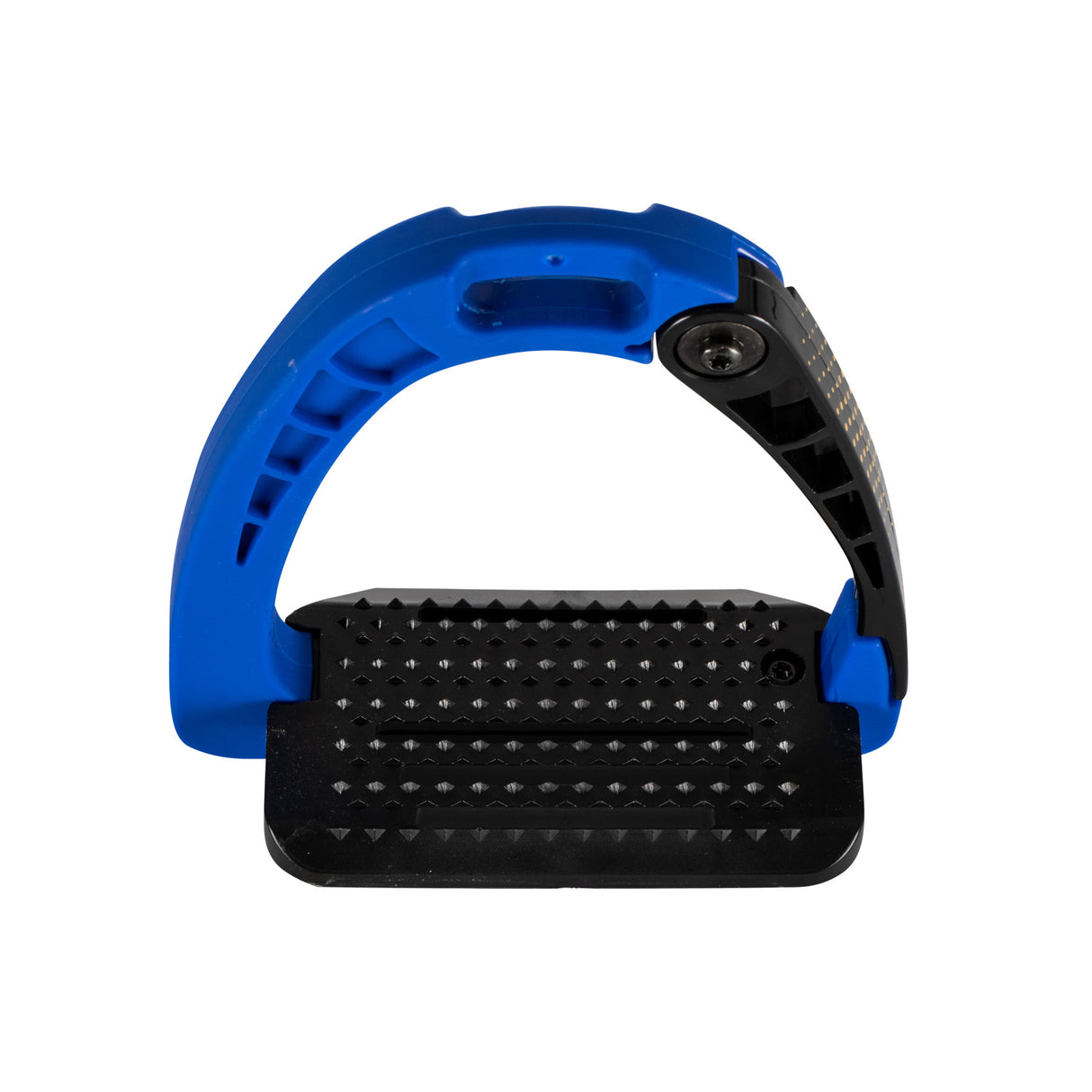 Equestro Junior Stirrups Side Opening And Wide Tread #colour_royal-blue