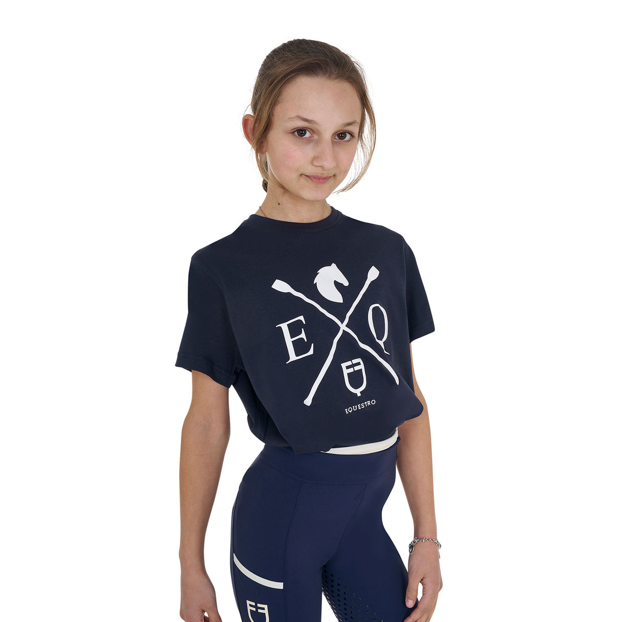 Equestro Girls' Eq Cotton T-Shirt #colour_blue