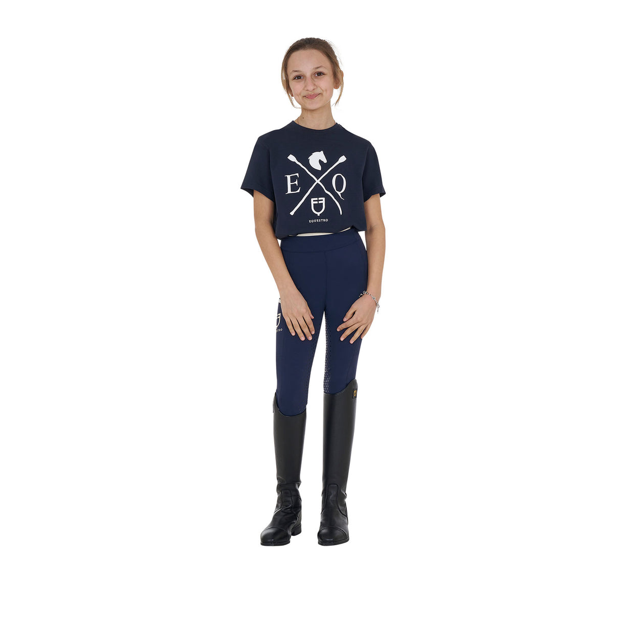 Equestro Girls' Eq Cotton T-Shirt #colour_blue