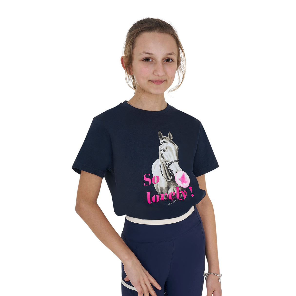 Equestro Girls' So Lovely Cotton T-Shirt #colour_blue