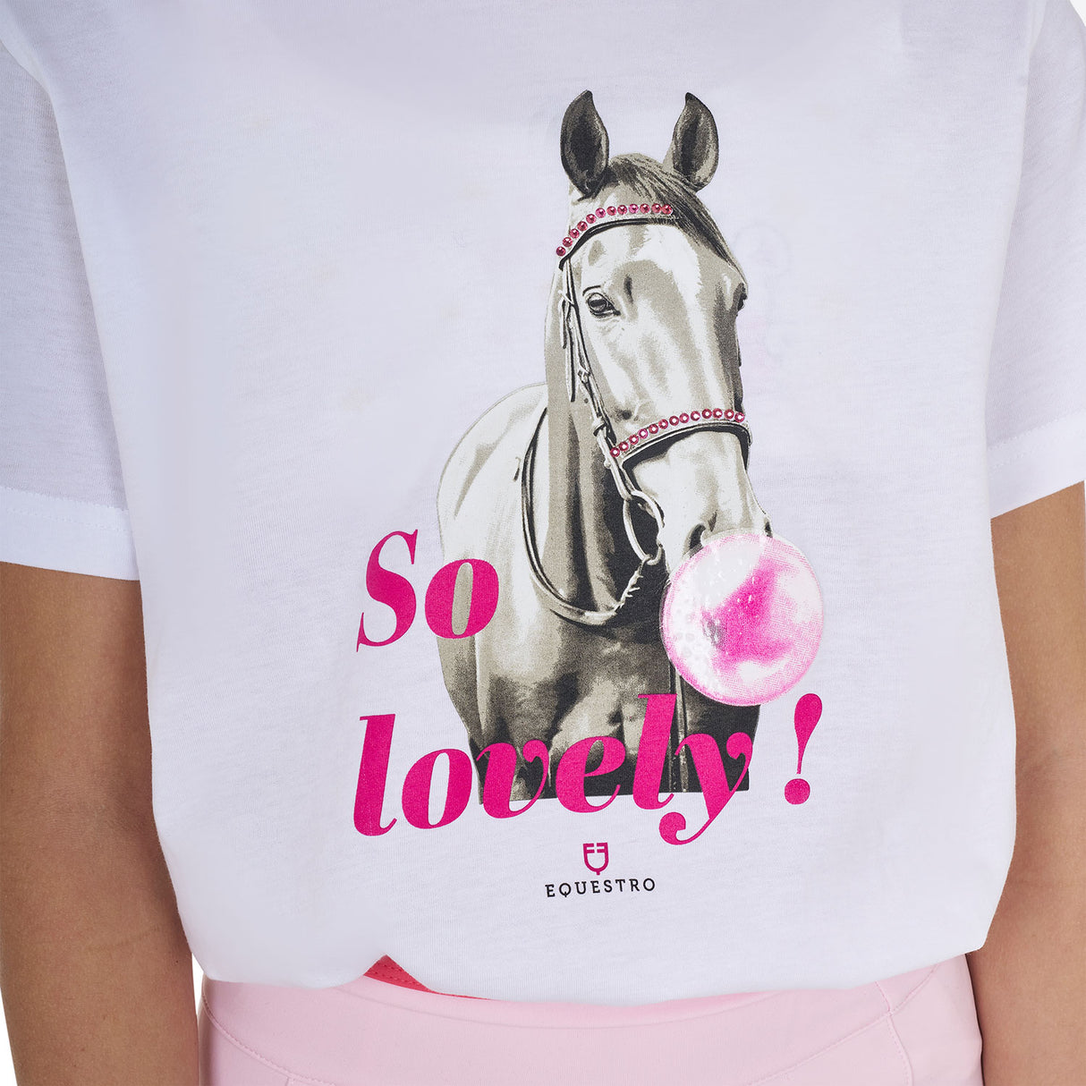 Equestro Girls' So Lovely Cotton T-Shirt #colour_white