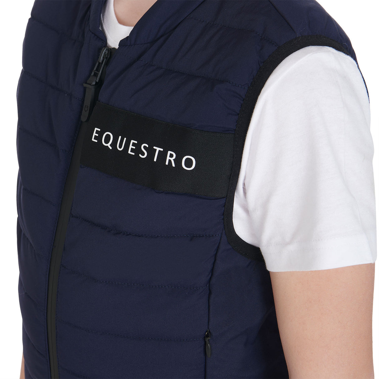 Equestro Kids' Vest In Technical Fabric #colour_blue