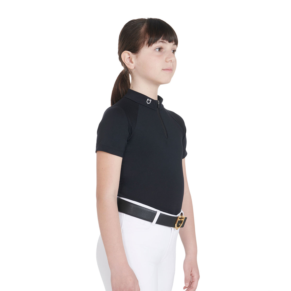 Equestro Kids' Slim Fit Training Polo Shirt High Performance