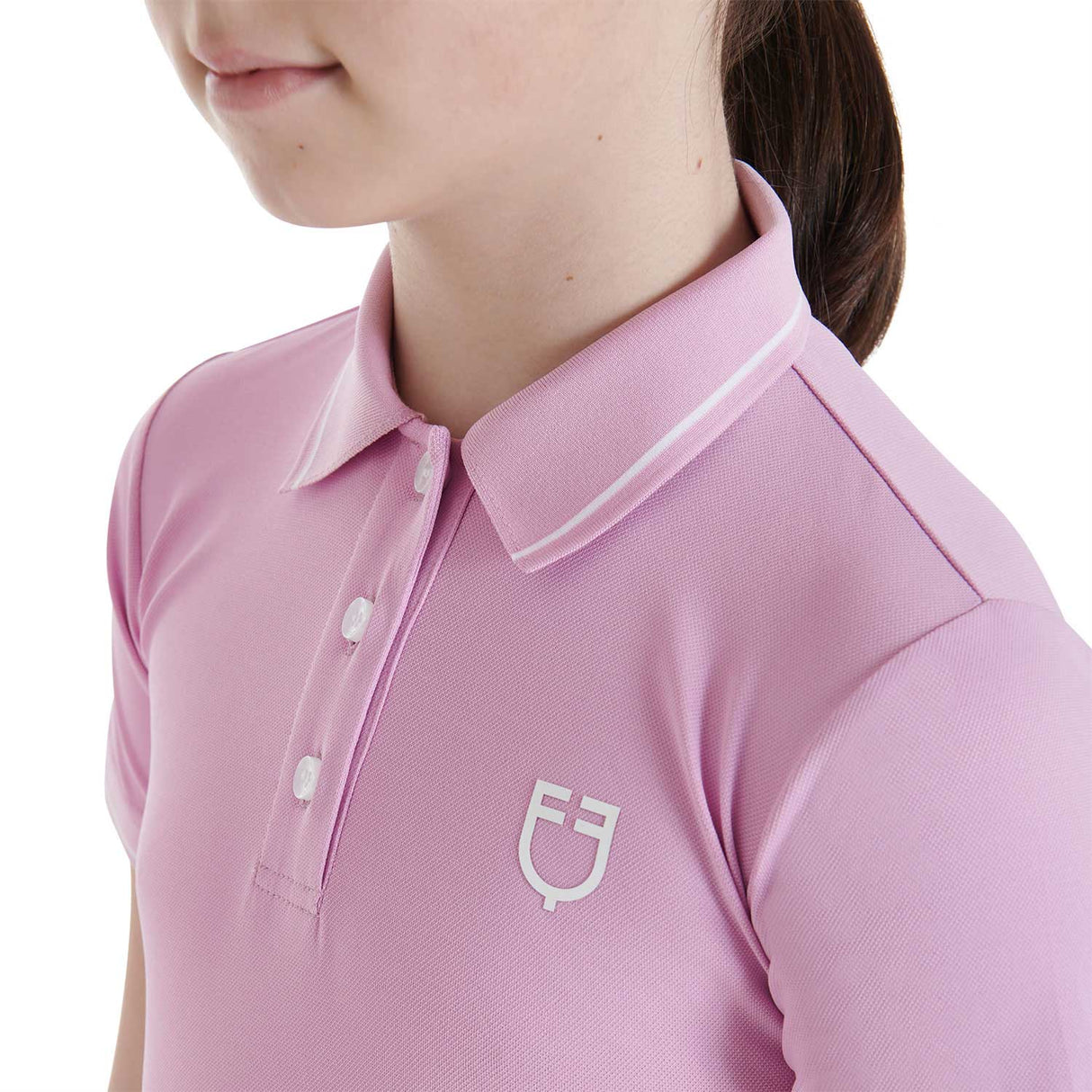 Equestro Kids' Slim Fit Polo Shirt In Antibacterial Technical Fabric