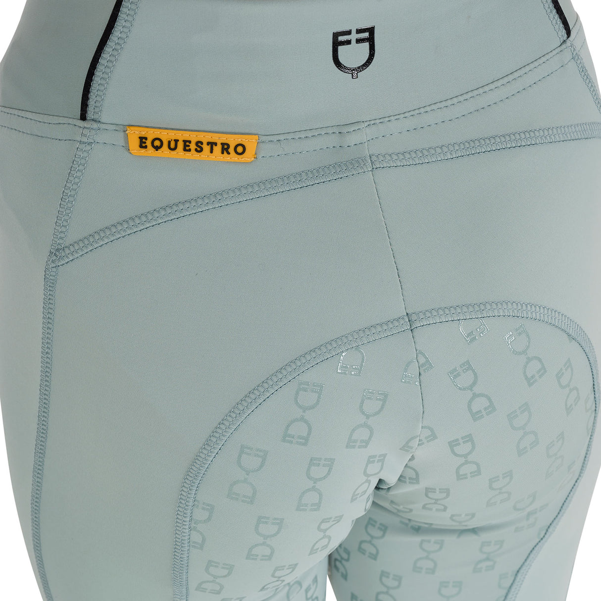 Equestro Girls' Slim Fit Grip Leggings With Logo