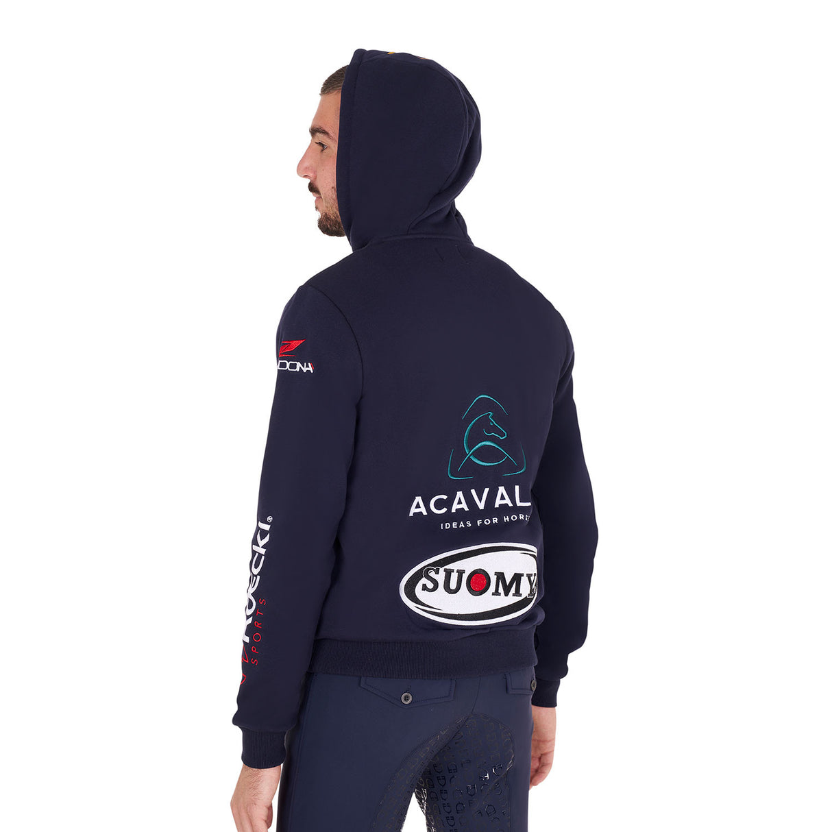Men's sweatshirt with multi-logo hood