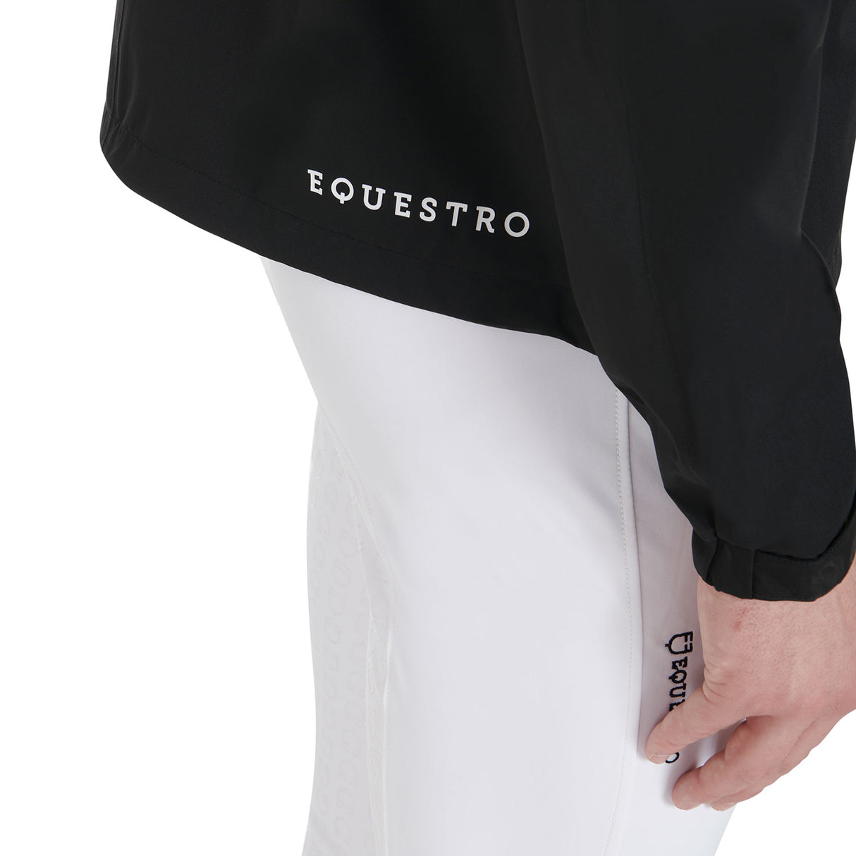 Equestro Men's Three-Layer Technical Raincoat #colour_black