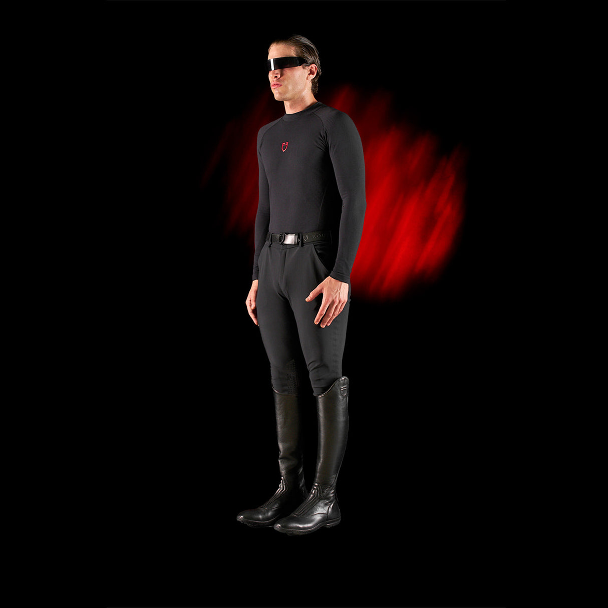Equestro Equestro Ridertechnology Men's Base Layer Long Sleeves #colour_black
