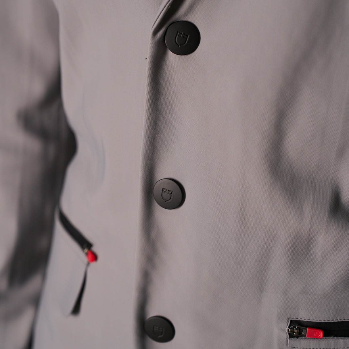 Equestro Equestro Ridertechnology Men's Competition Jacket Heat-Sealed Seams #colour_grey