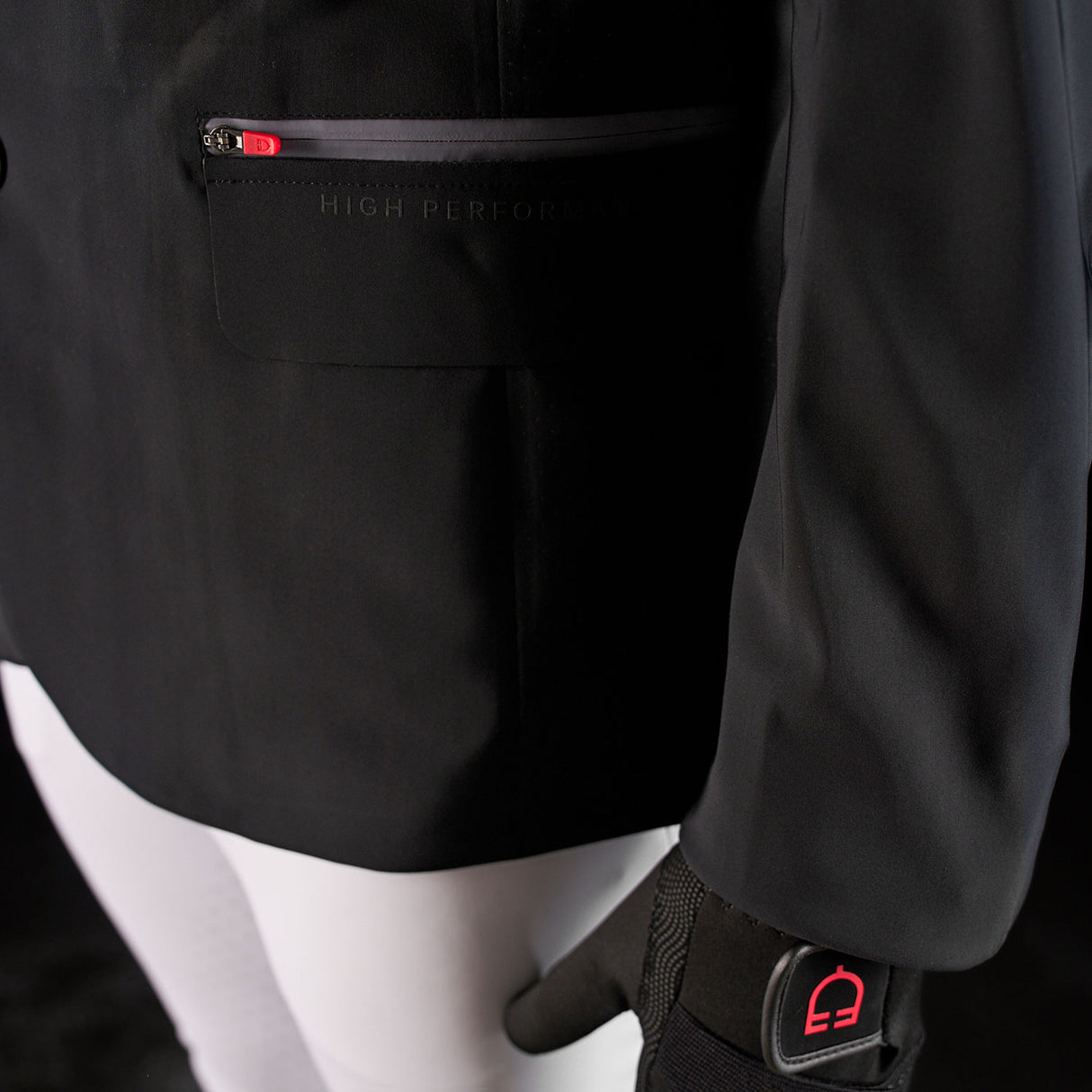 Equestro Equestro Ridertechnology Men's Competition Jacket Heat-Sealed Seams #colour_black