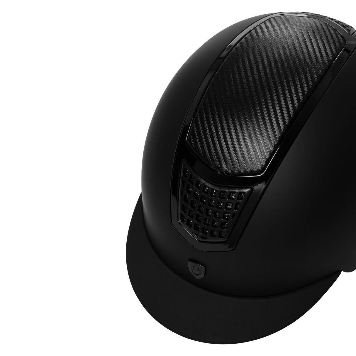 Equestro Unisex Helmet Carbon Insert And Shiny Frame Homologation En 1384-2023 #colour_black