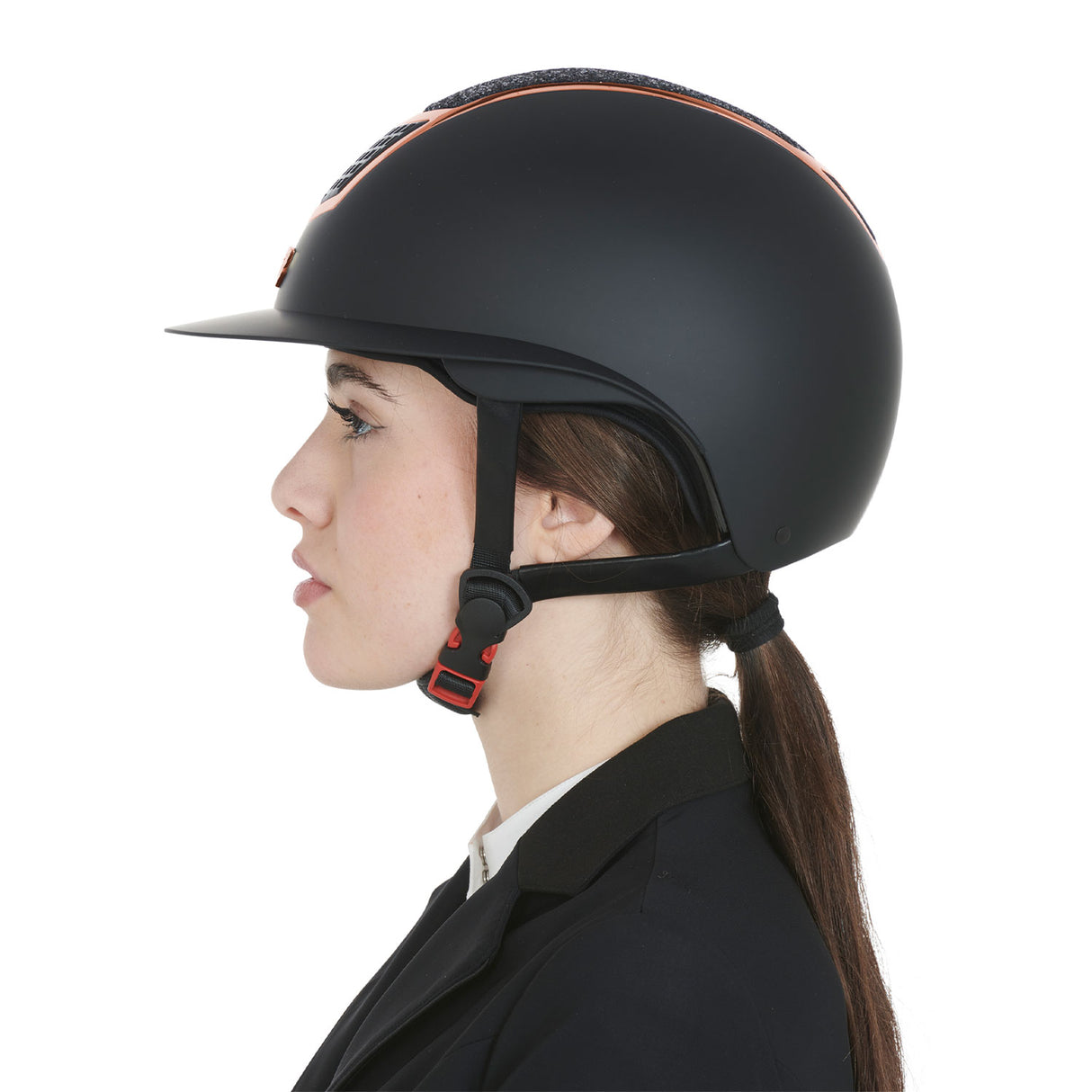 Equestro Helmet With Rhinestones And Wide Visor