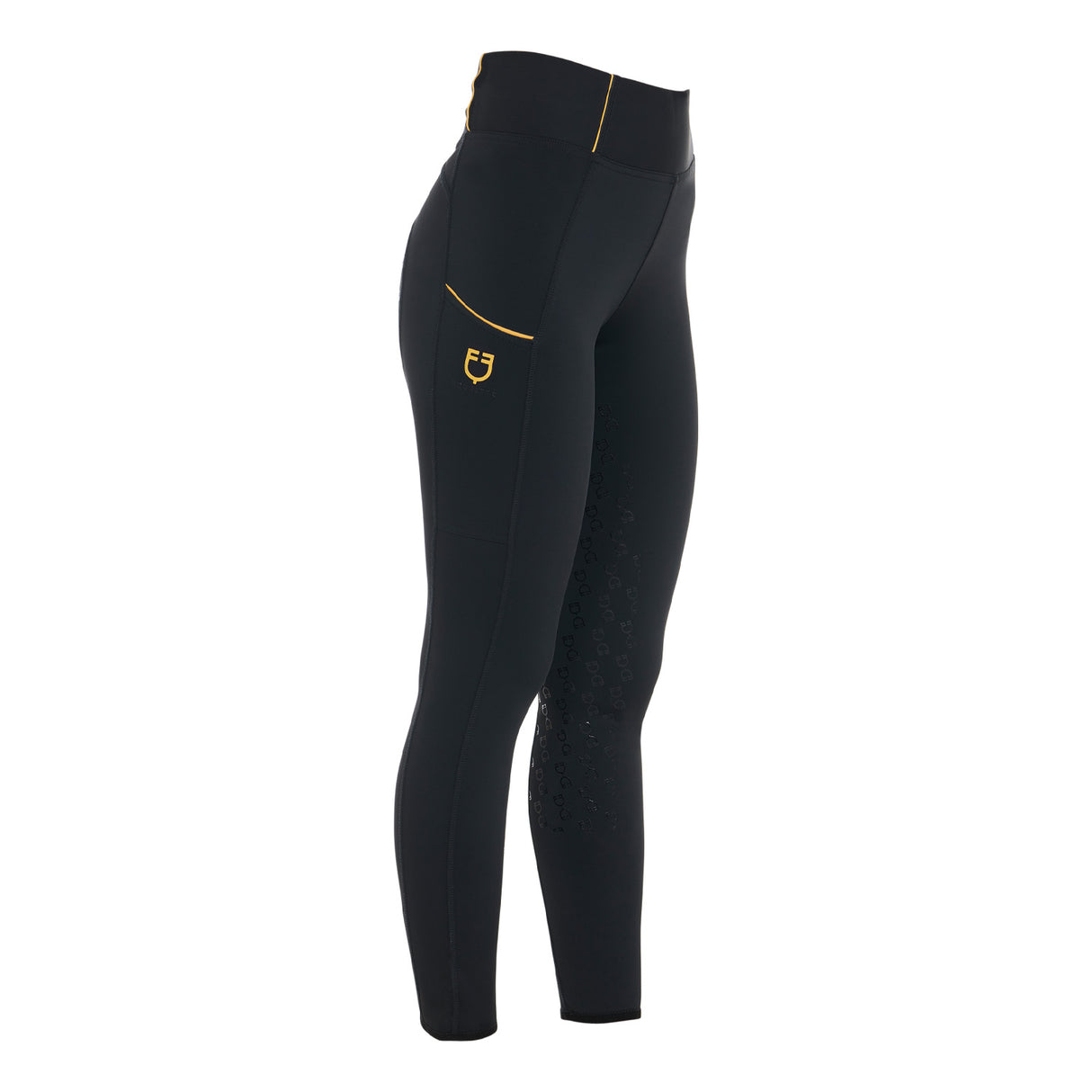 Equestro Women's Slim Light Light Leggings #colour_black