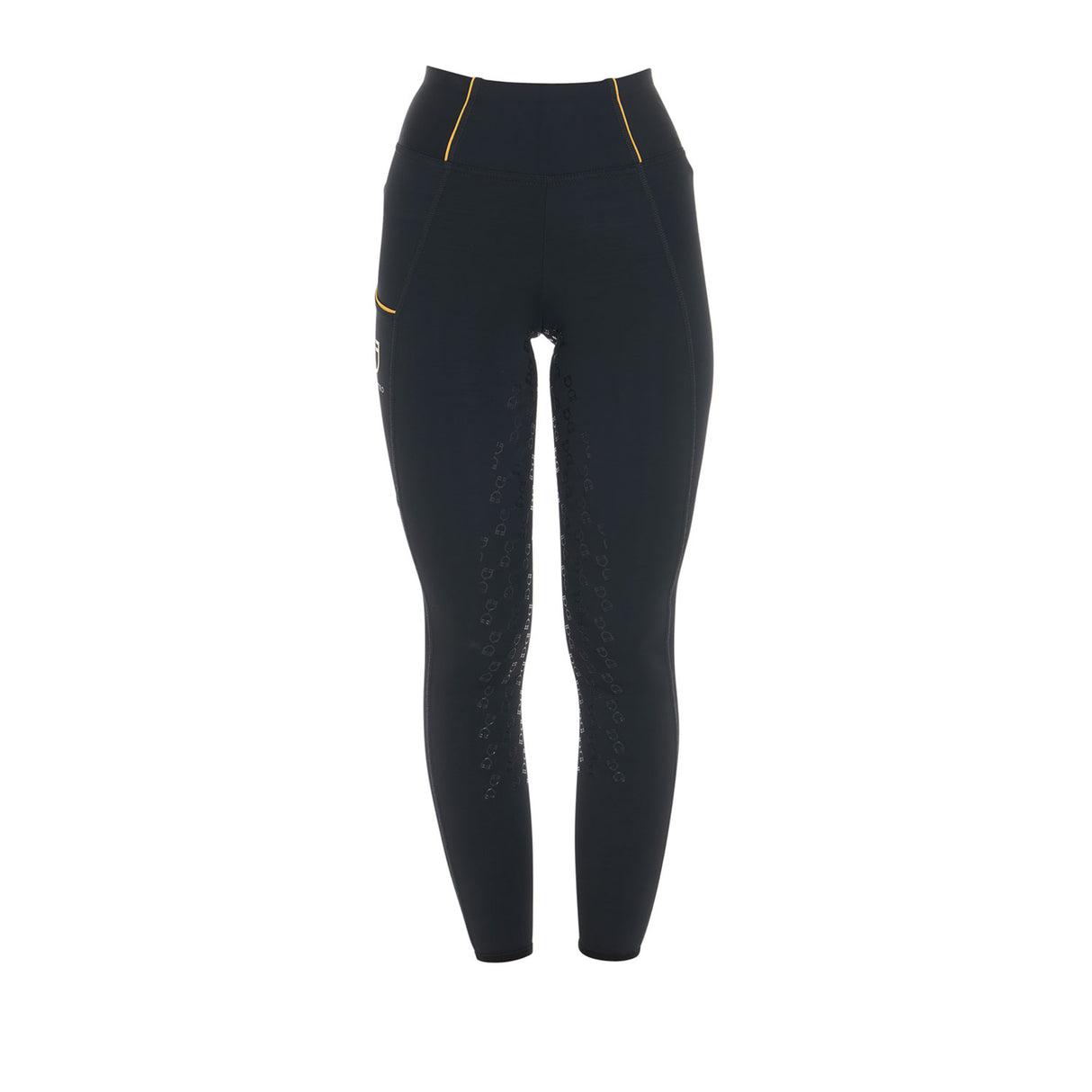 Equestro Women's Slim Light Light Leggings #colour_black