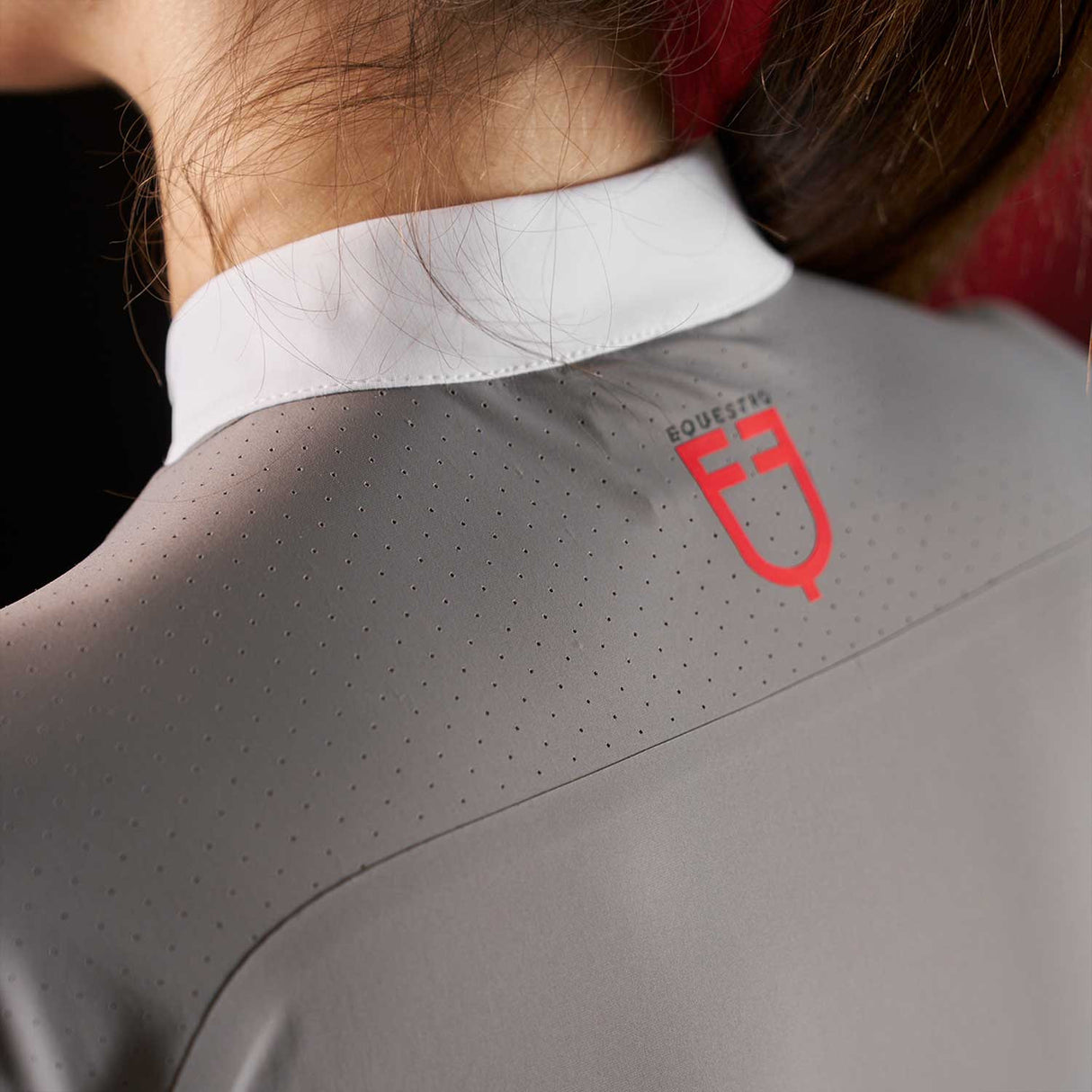 Equestro Ridertechnology women's competition polo shirt long sleeves and zip