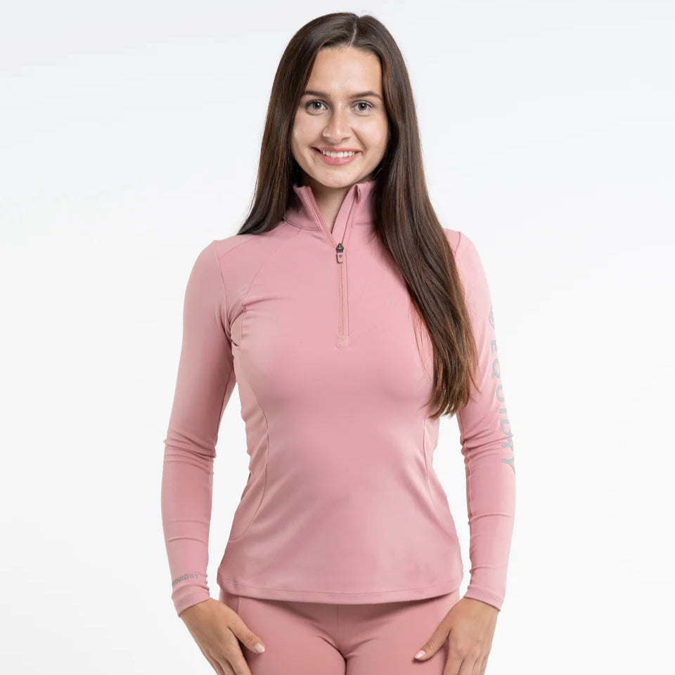 EQUIDRY Women's Water Repellent Base Layer #colour_pale-pink-grey