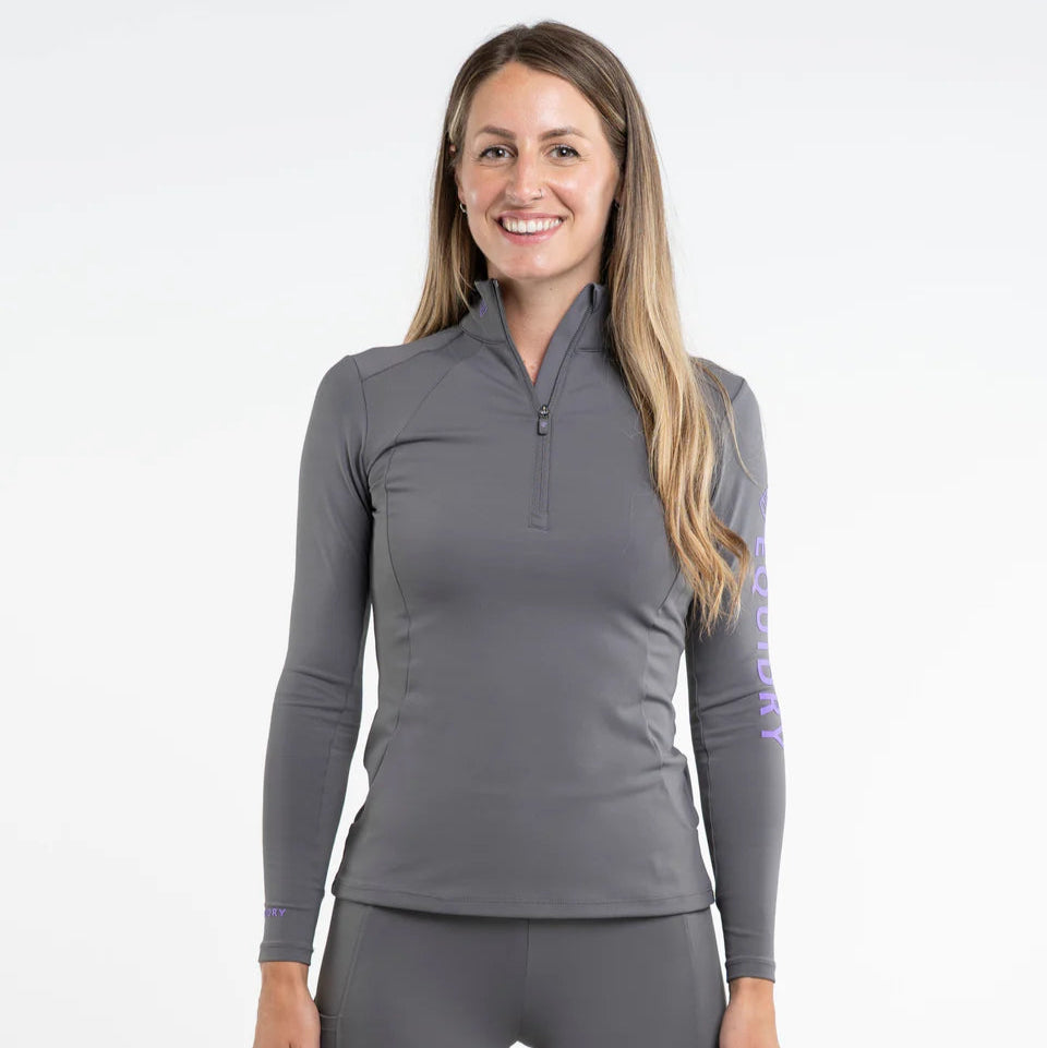 EQUIDRY Women's Water Repellent Base Layer #colour_grey-lilac