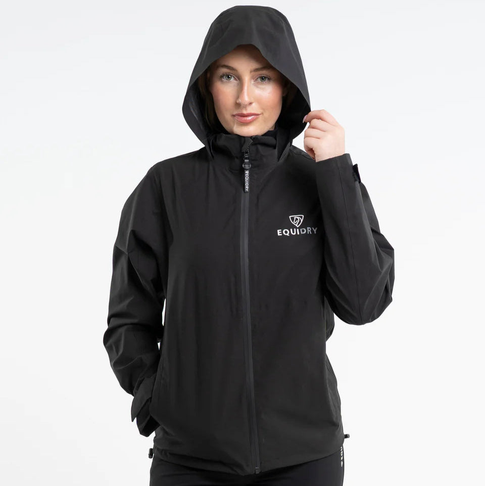 EQUIDRY Women's Nimbus Pack Away Jacket #colour_black