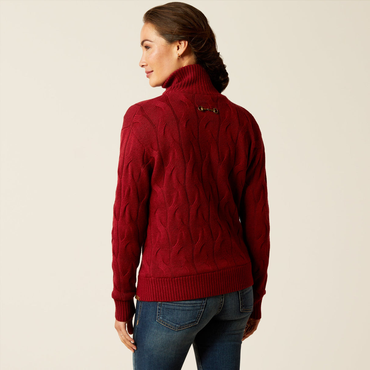 Ariat Women's Alamere 1/2 Zip Sweater #colour_red