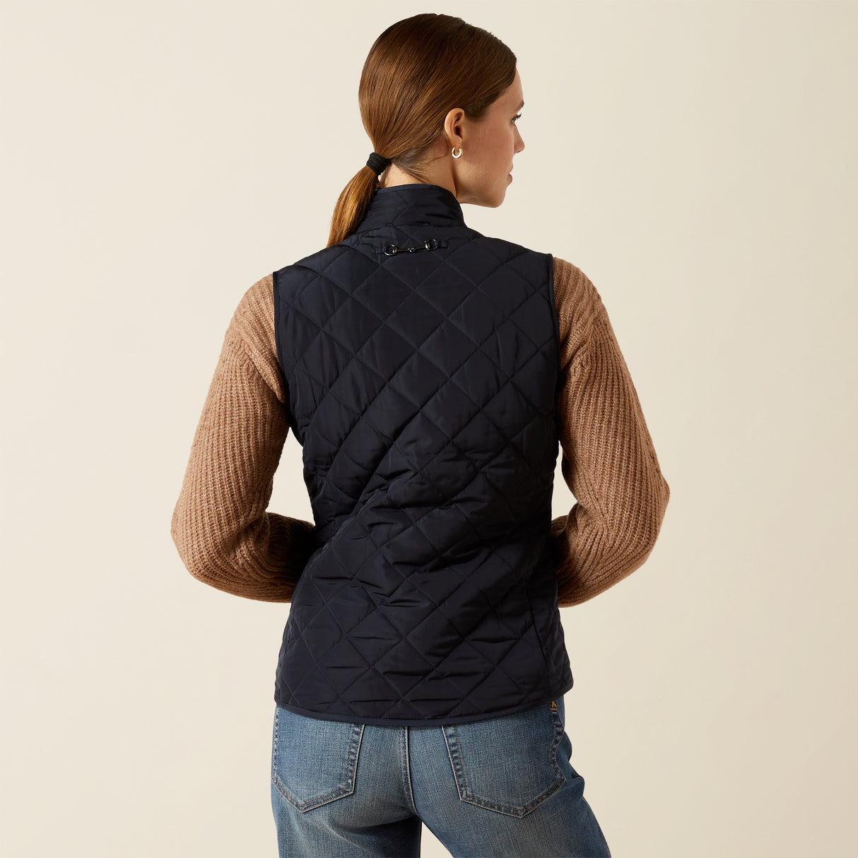 Ariat Women's Woodside Vest - Navy/Navy Floral Print #colour_navy-navy-floral-print