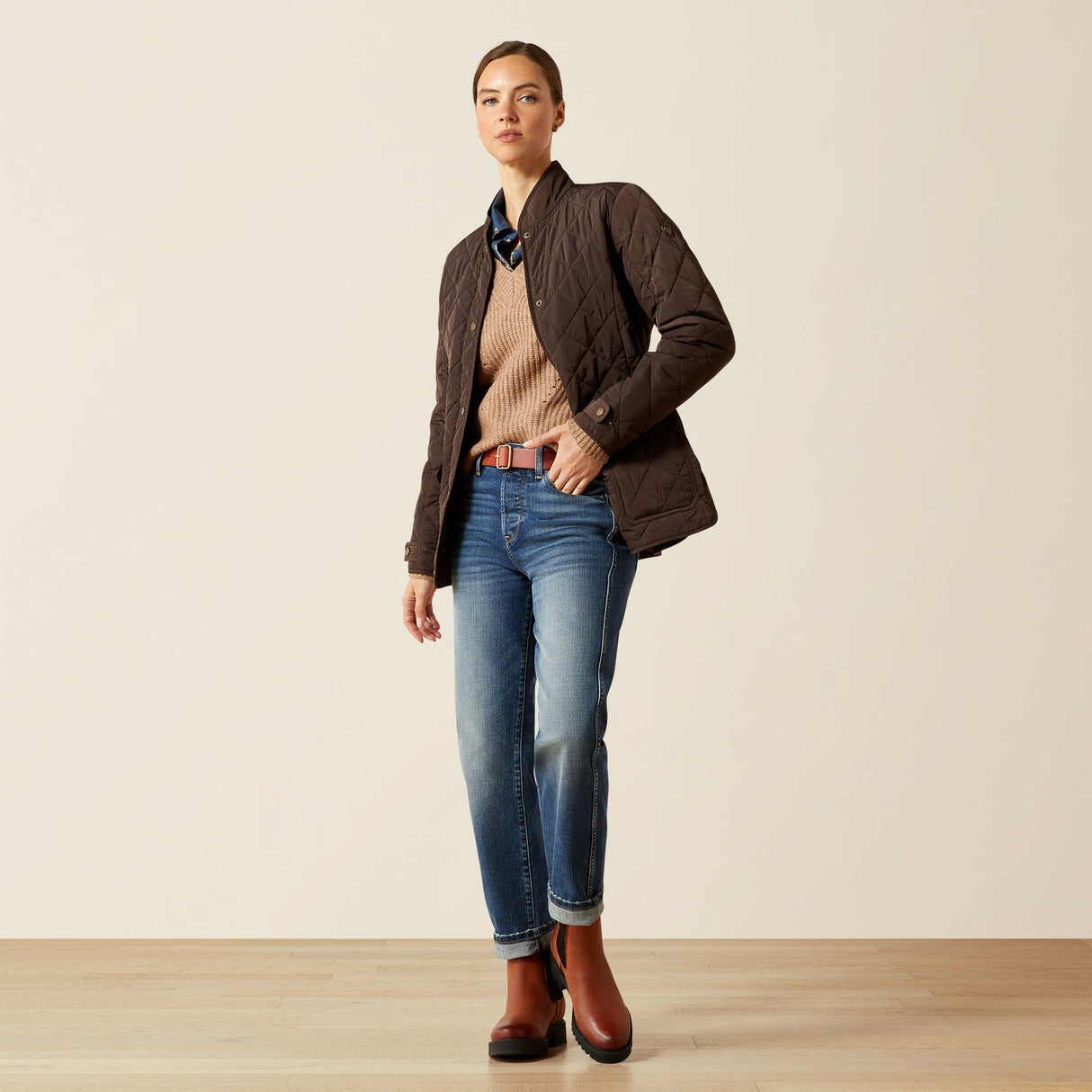 Ariat Women's Woodside Jacket - Coffee Bean #colour_coffee-bean