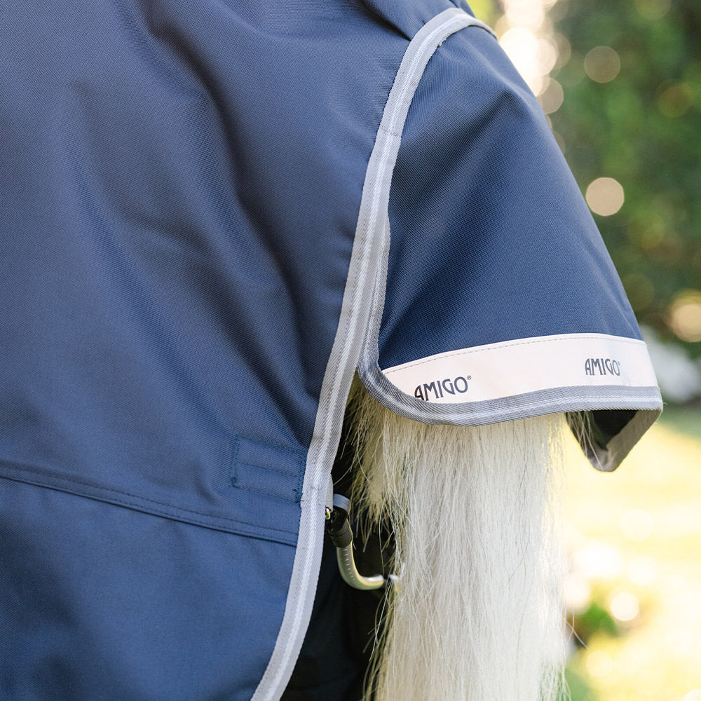 Horseware Ireland Amigo 1200D Pony 0g Turnout Rug #colour_navy-titanium-grey-silver