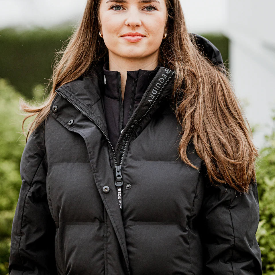 EQUIDRY Thora Waterproof Riding Puffer #colour_black