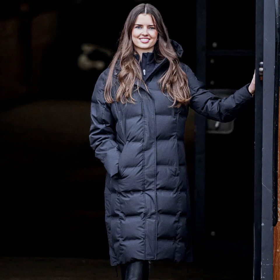 EQUIDRY Thora Waterproof Riding Puffer #colour_black