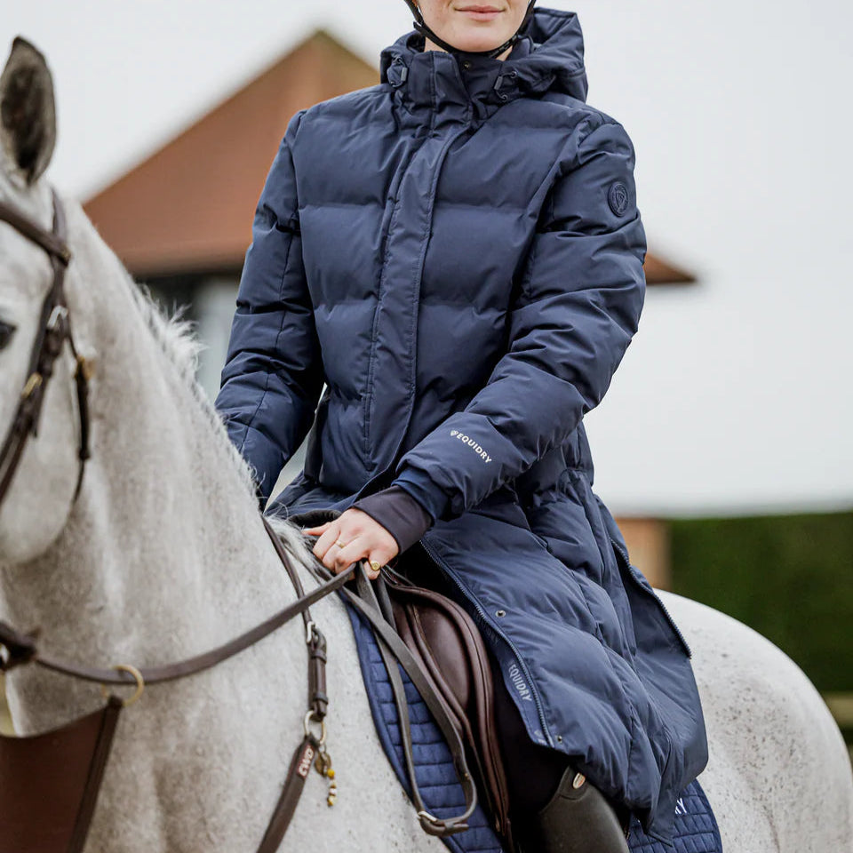 EQUIDRY Thora Waterproof Riding Puffer #colour_navy