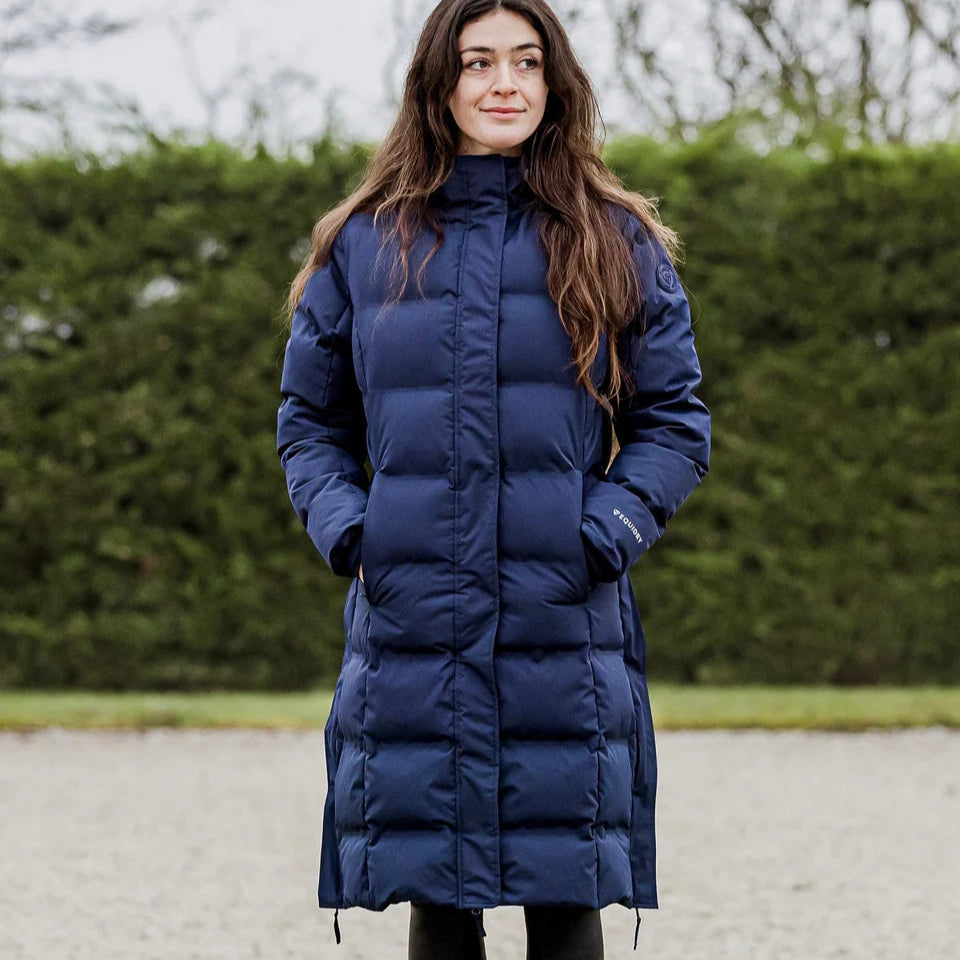 EQUIDRY Thora Waterproof Riding Puffer #colour_navy