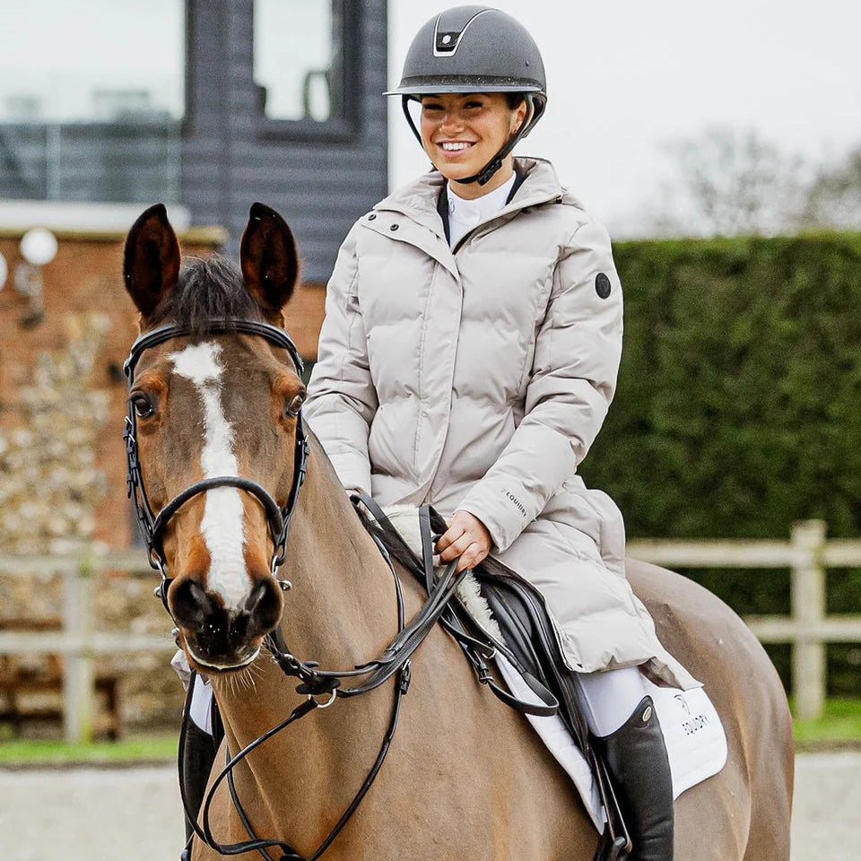 EQUIDRY Thora Waterproof Riding Puffer #colour_sand