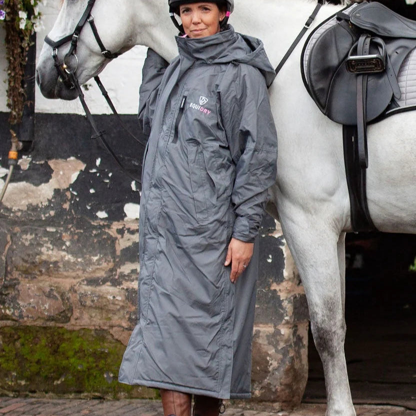 EQUIDRY Women's Thin Fleece Evolution #colour_grey-penelope-pink