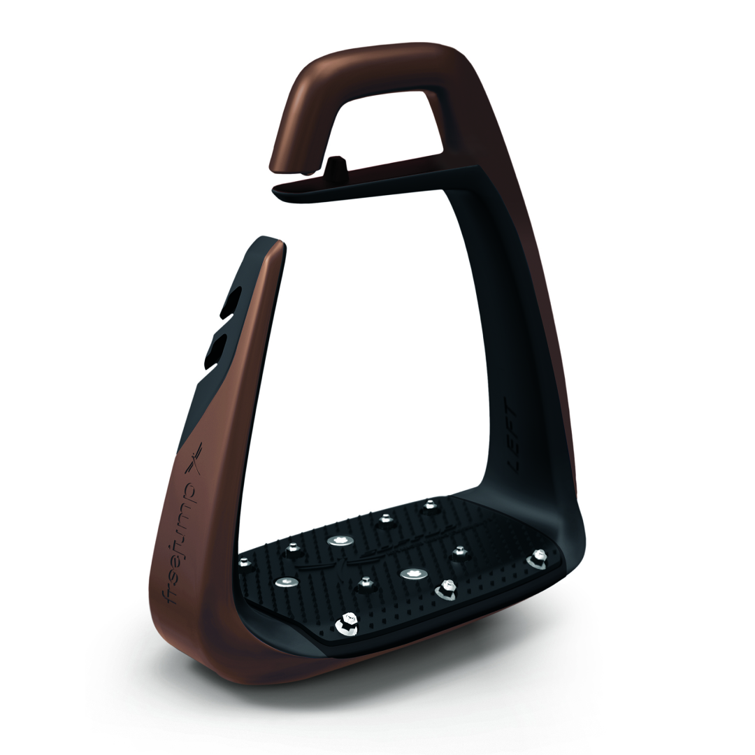 Freejump Soft'Up Classic Stirrups #colour_black-chocolate