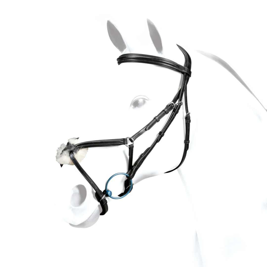 Equipe Emporio Grackle Bridle with Silver Fittings #colour_black