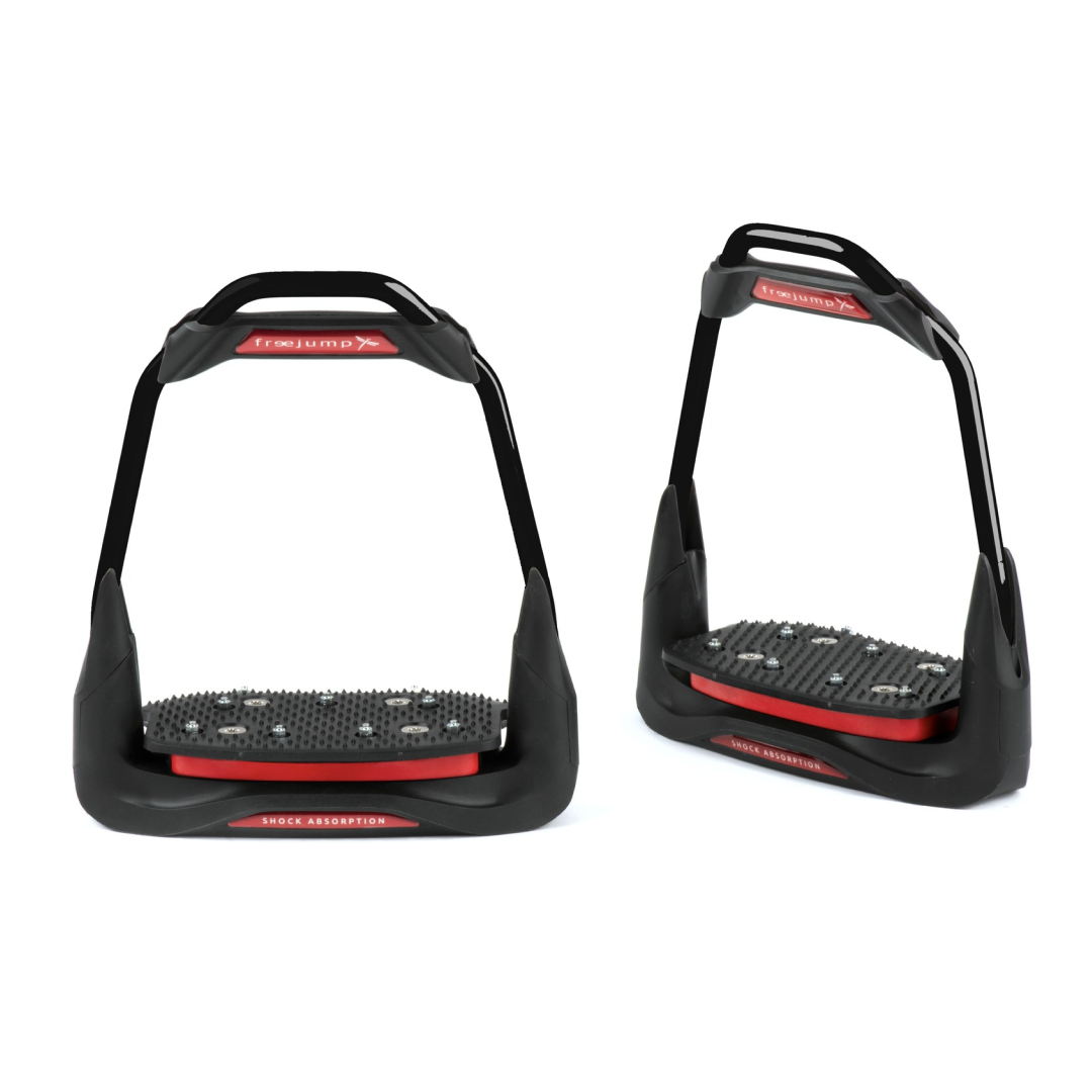 Freejump AirS Full Black 10-0 Stirrups #colour_black-red
