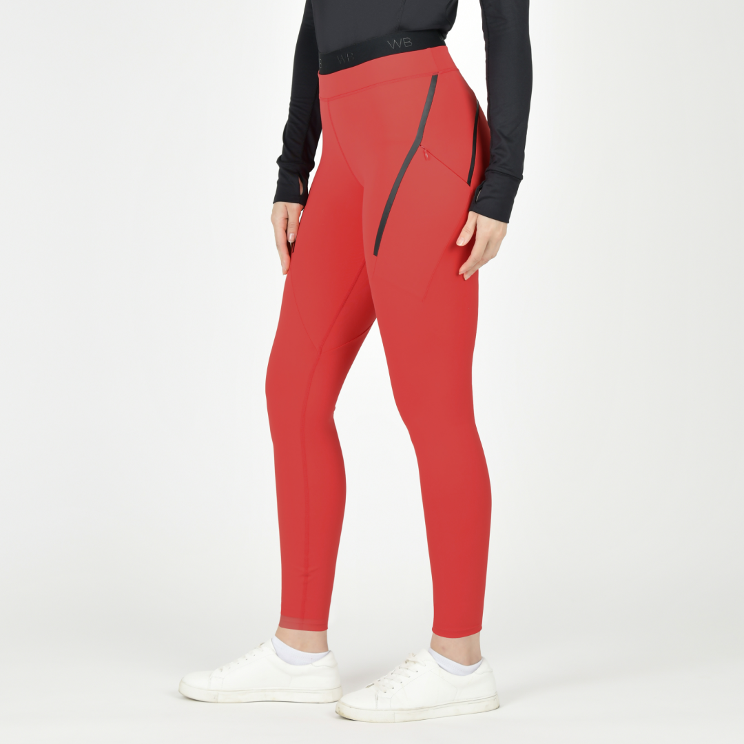 Weatherbeeta Toulon Ladies Lifestyle Tights #colour_bittersweet-red