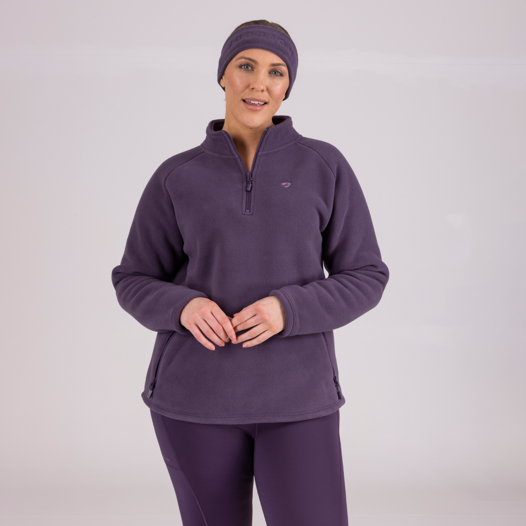 Shires Aubrion Restore Half Zip Fleece #colour_purple