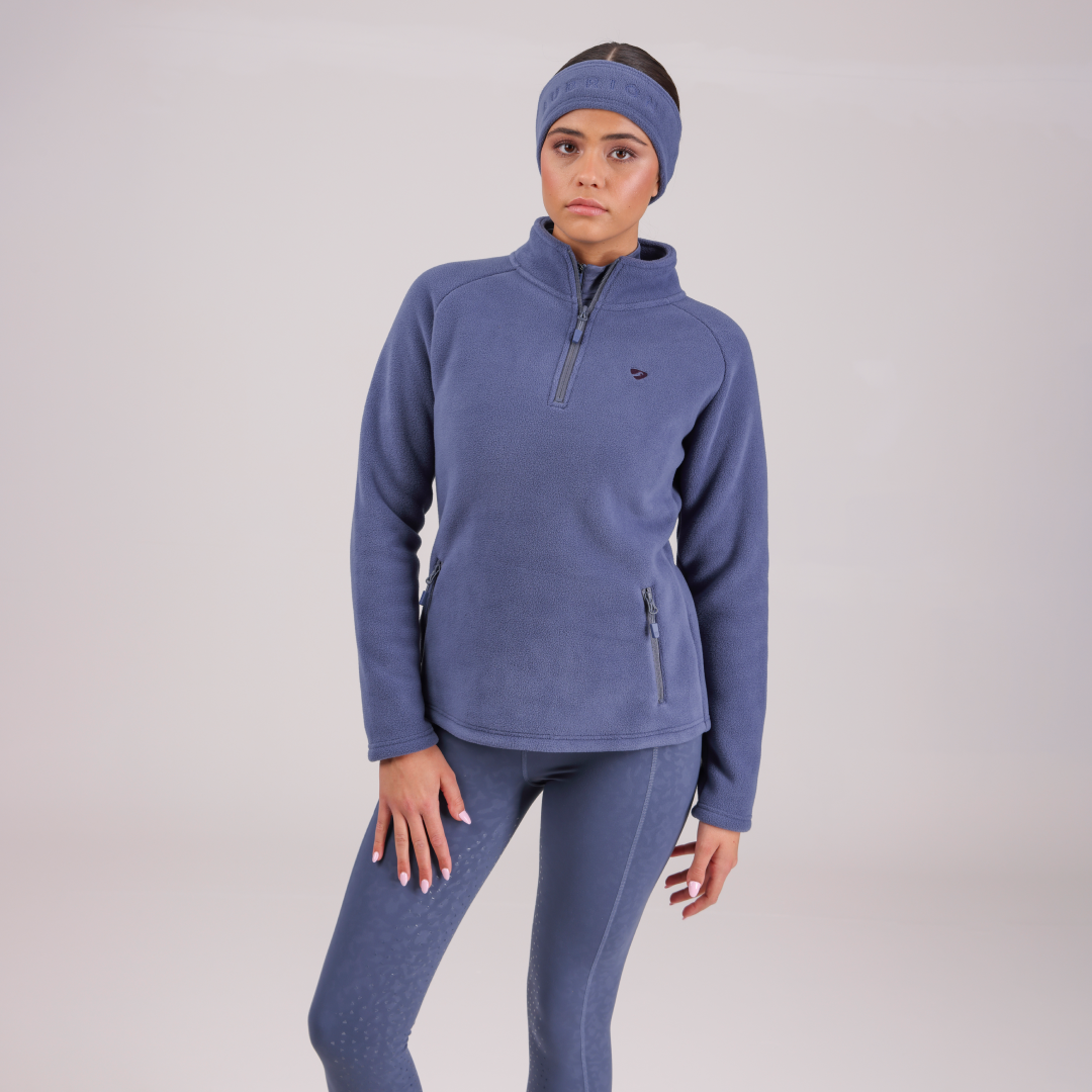 Shires Aubrion Restore Half Zip Fleece #colour_blue